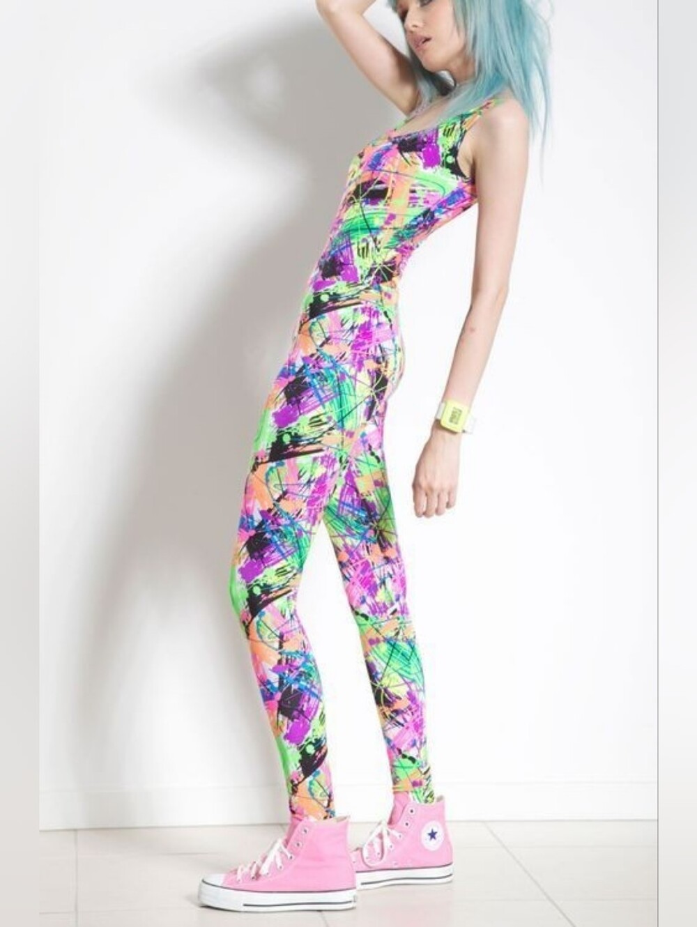 Blackmilk Scribble Catsuit - Rare Older Museum Piece